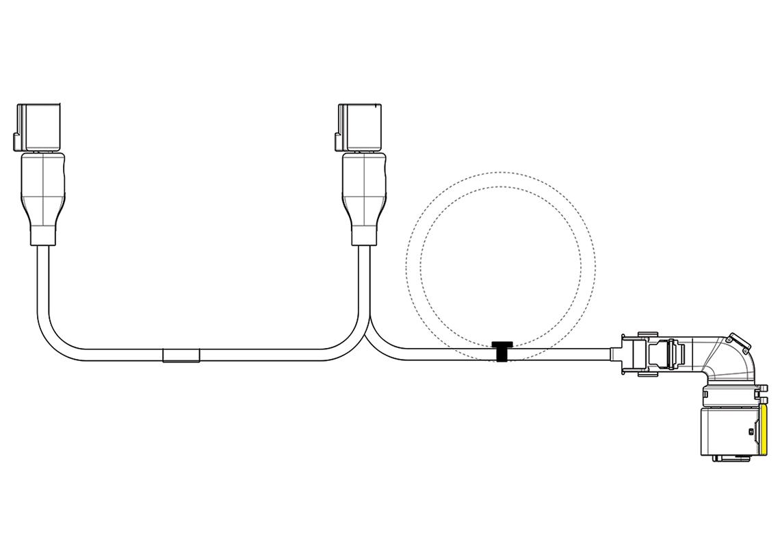 Harness for 2 right LCR19 lights Schmitz